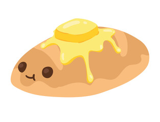 kawaii bread with butter