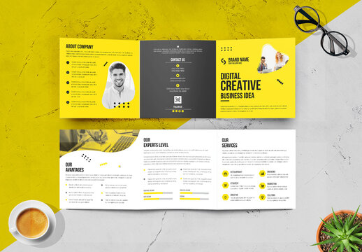 Tri Fold Brochure Layout for Corporate Business