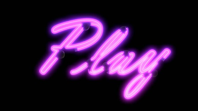Neon script word  Themed Font  Play