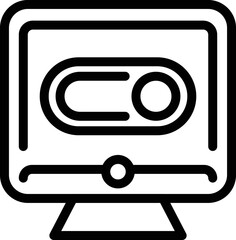 Monitor media icon outline vector. Detox digital. Break social