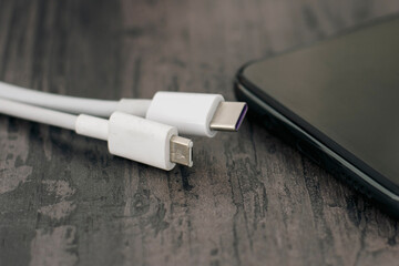 smartphone data and charging cable