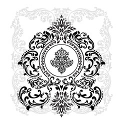 Oriental vector damask patterns for greeting cards and wedding invitations.