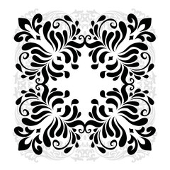 Oriental vector damask patterns for greeting cards and wedding invitations.