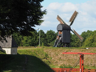 Bourtange ist eine bewohnte ehemalige Festung in den Niederlanden 