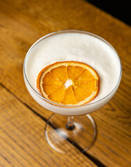 a warm cocktail is made at the bar
