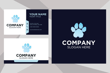 Paw logo suitable for company with business card template