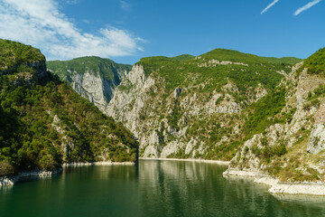 Lake Koman in Albania