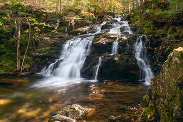 Obraz na płótnie Canvas Gordon Fall in White Mountains.Randolph.New Hampshire.USA