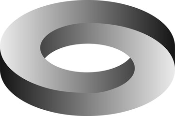 Moebius Ring optische Täuschung Highres PNG render Transparency