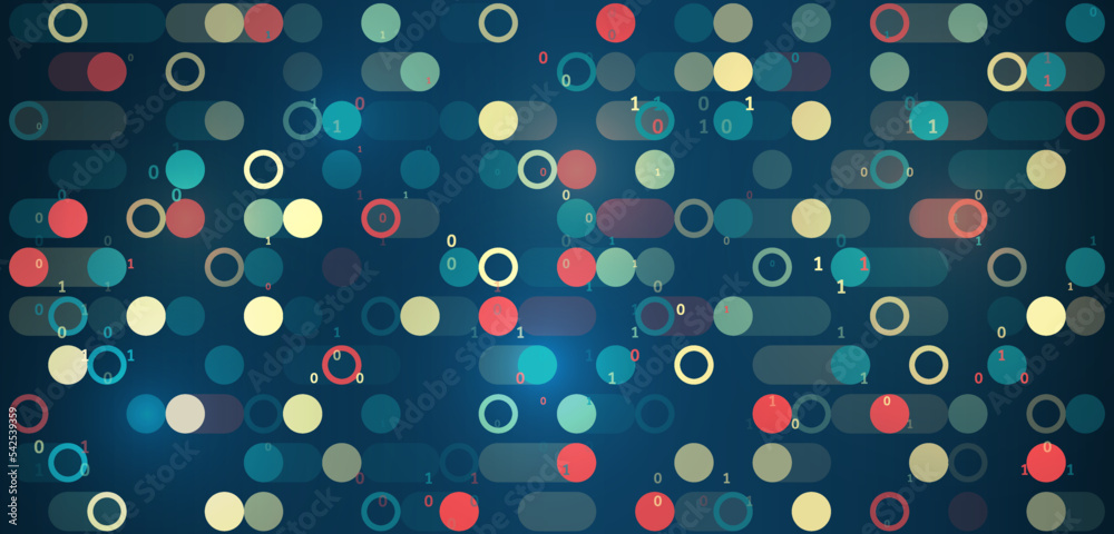 Aufkleber Structuring the flow of information. Data analytics concept. Sorting a large amount of data on a dark background. Big data visualization. Futuristic network or business analytics.