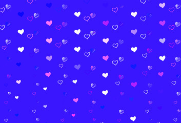Light Purple vector backdrop with sweet hearts.