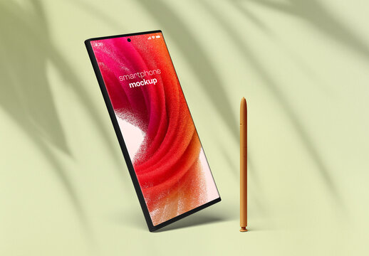 Smart Phone Mockup with Editable Background