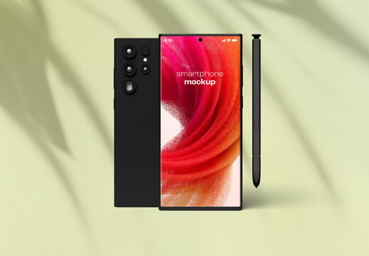 Smart Phone Mockup with Editable Background