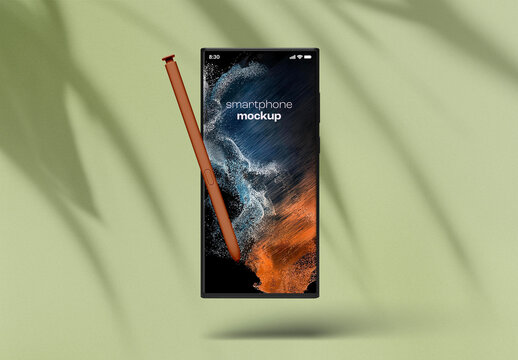 Smart Phone Mockup with Editable Background
