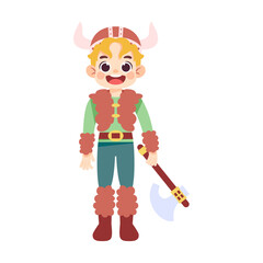 Isolated viking costume vector illustration