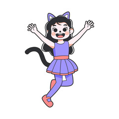 Isolated cat costume vector illustration