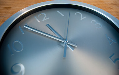 clock on wood background