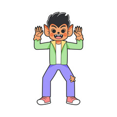 Isolated zombie costume vector illustration