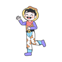 Isolated cowboy costume vector illustration