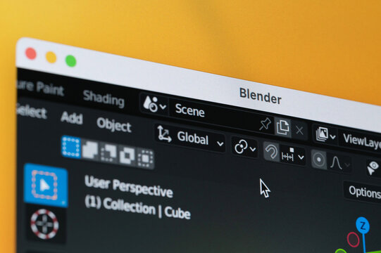 Start new project in Blender 3d application