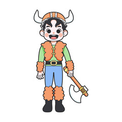 Isolated viking costume vector illustration