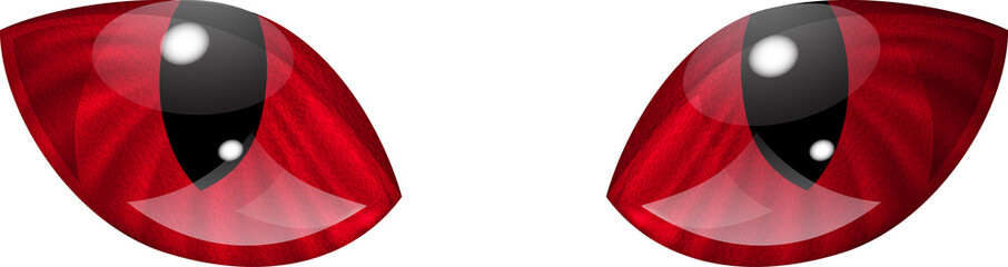 Cat eyes in red colors © Olga Moonlight