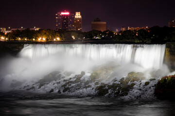 Niagara Falls at night LED lightshow