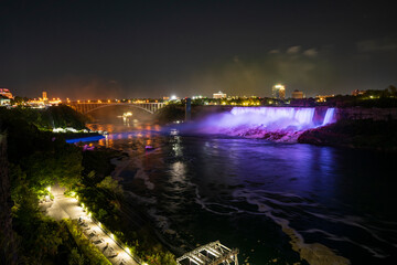 Niagara Falls at night LED lightshow