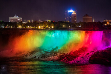 Niagara Falls at night LED lightshow