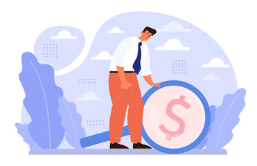 Economic crisis concept. Economical activity or output recession