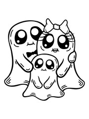 Eltern Kind Geister Pärchen 