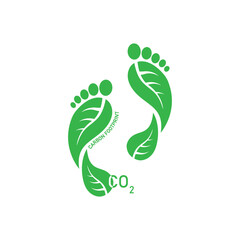 Carbon Footprint Concept Design. Vector Illustration.