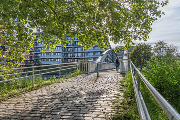 Kieler bridge over the Berlin-Spandau shipping canal in Berlin, Germany