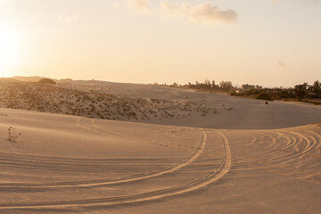 Fototapeta na wymiar The Sand Dunes near the small town of Combuco, Brazil, Ceara 