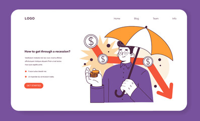 How to get through a recession web banner or landing page