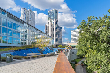 Walk-on terrace of the Bikini-Haus, the Zoo and buildings of Upper West and Zoofenster in Berlin, Germany © laranik