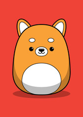 Cute Animal Character Vector Image