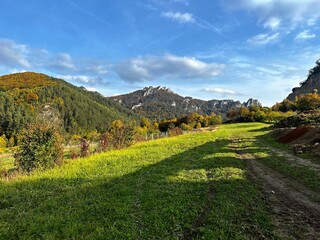 landscape in the Strazovske Vrchy mountains