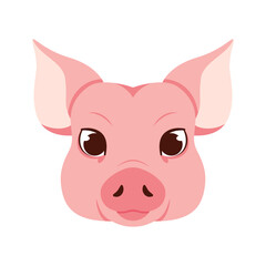 Isolated pig avatar chinese zodiac symbol Vector