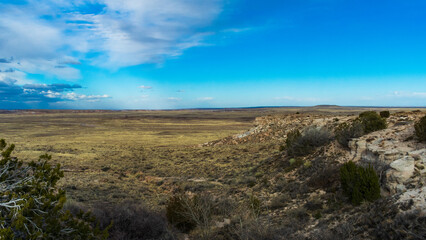 Beautiful Petrified Forest National Park Landscape in March