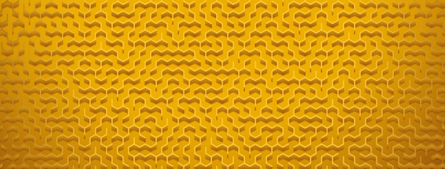 Abstract background with maze pattern in yellow colors