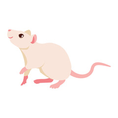 Isolated rat character chinese zodiac symbol Vector