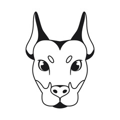 Isolated dog avatar chinese zodiac symbol Vector