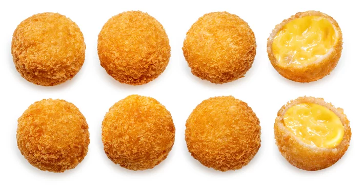 Crispy Cheese Balls Snacks Wallpaper Stock Photo 1035046903