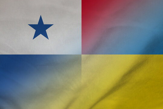 Panama and Ukraine government flag transborder relations UKR PAN