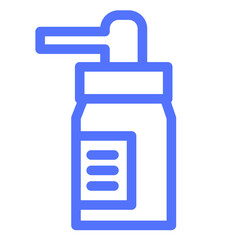 Obraz premium medicine spray throat line icon