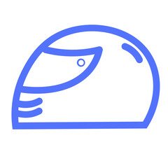 helmet motorcycle race safety line icon