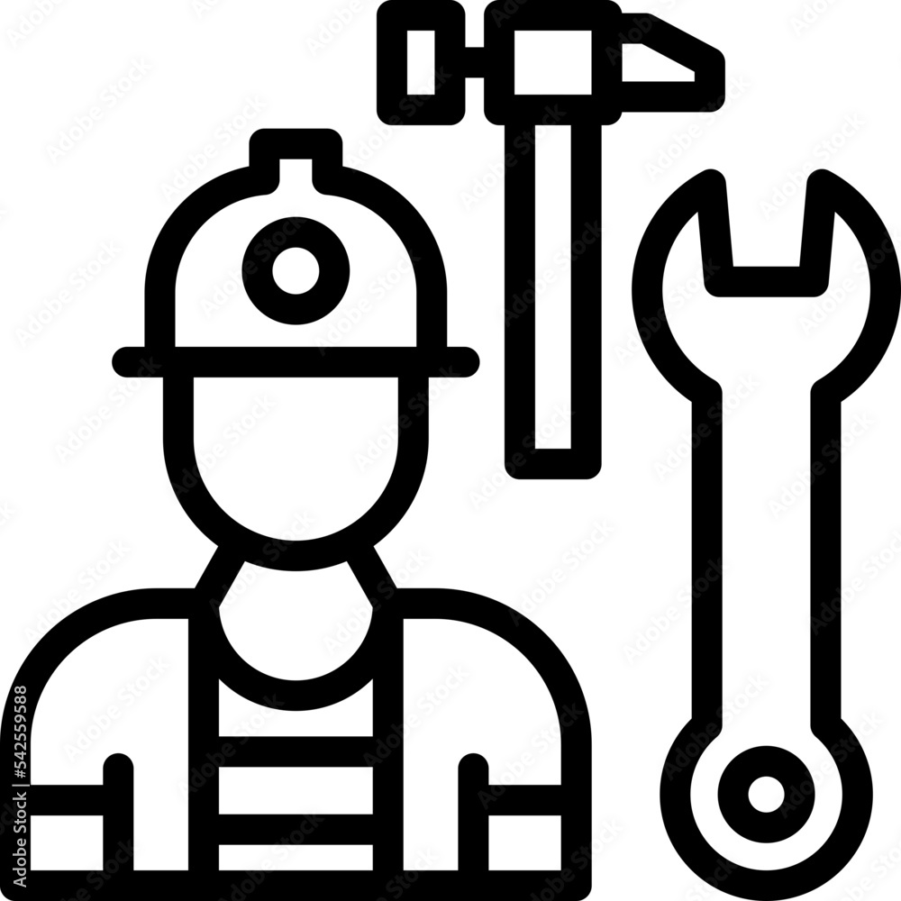 Sticker plumber icon