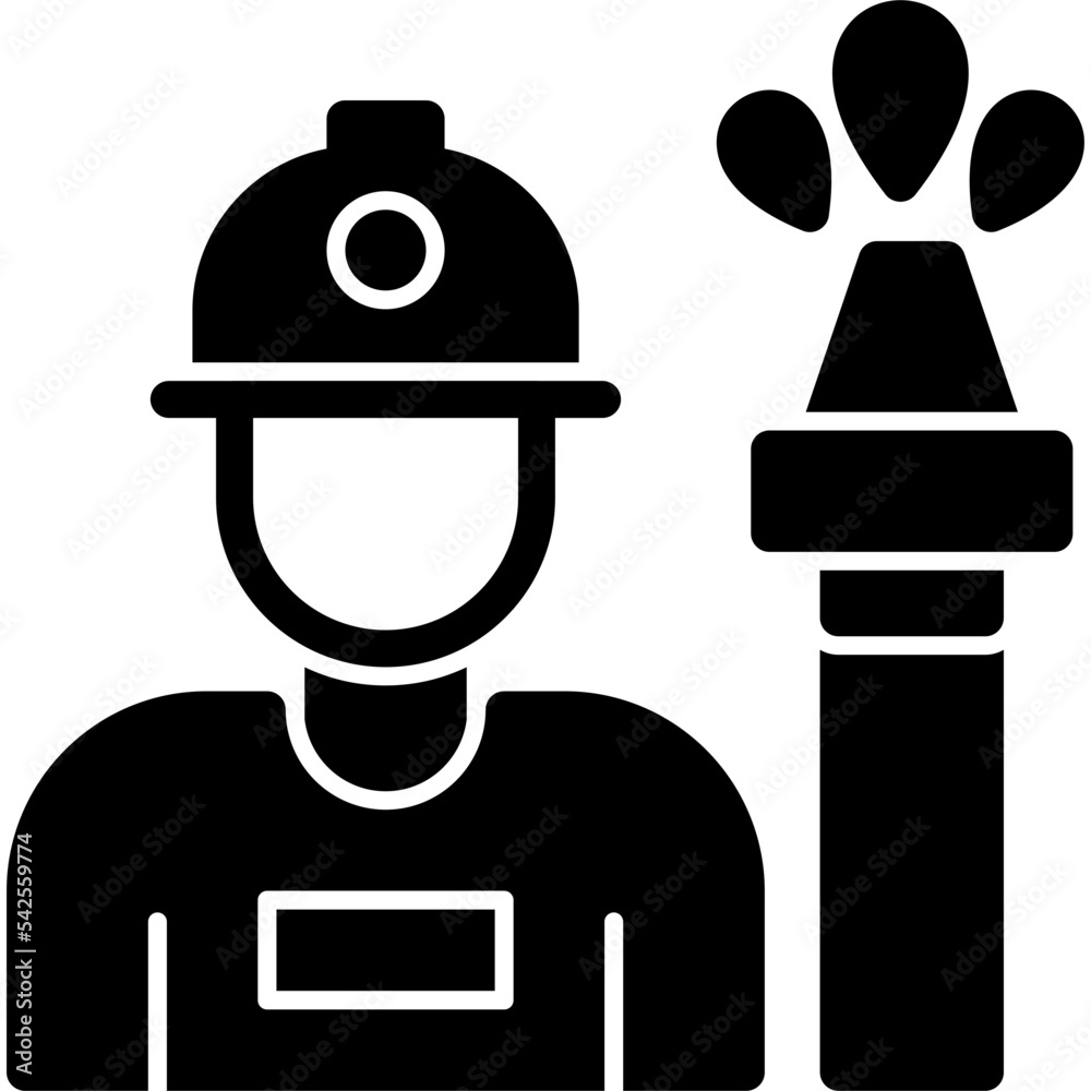 Poster fireman icon