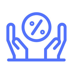 rates offer finance business line icon